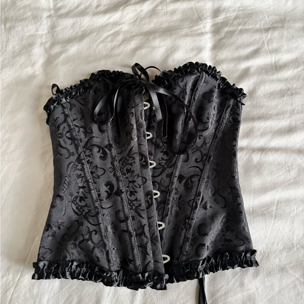 Elegant Black Corset Top